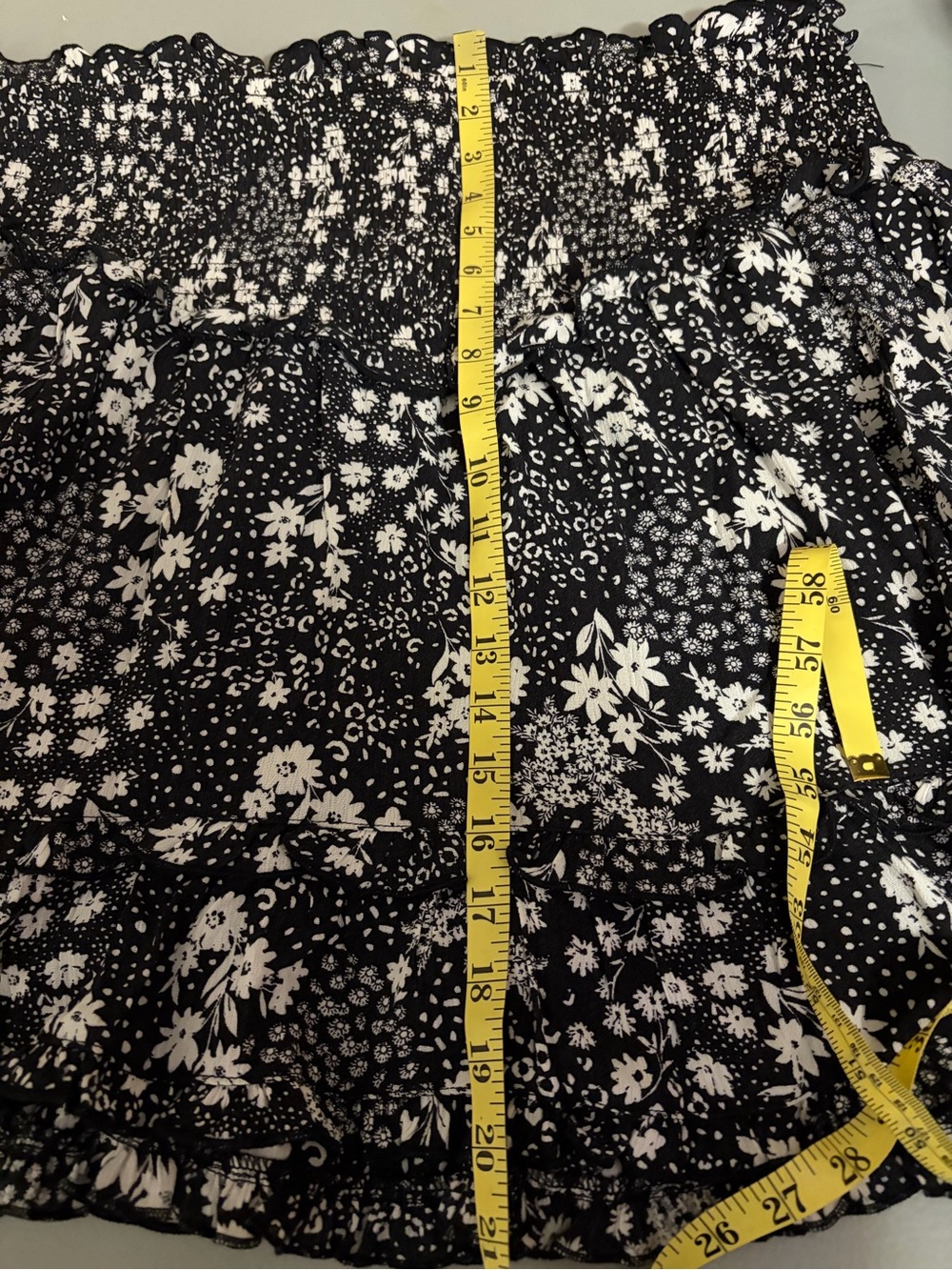torrid Black Floral Ruffle Mini Skirt - Picture 7 of 8